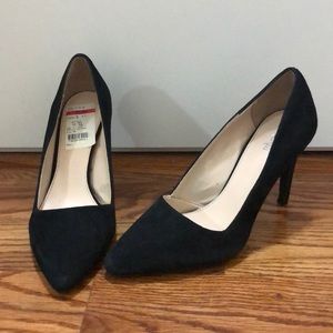 Bar III Black Suede Heels